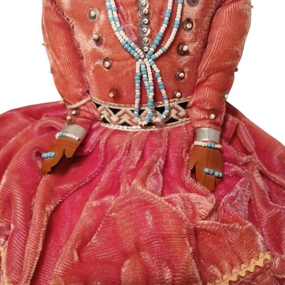 Vtg Navajo Native American Indian Fabric HM Doll Sequins Jewels Gift 12"‎ READ - Picture 4 of 8